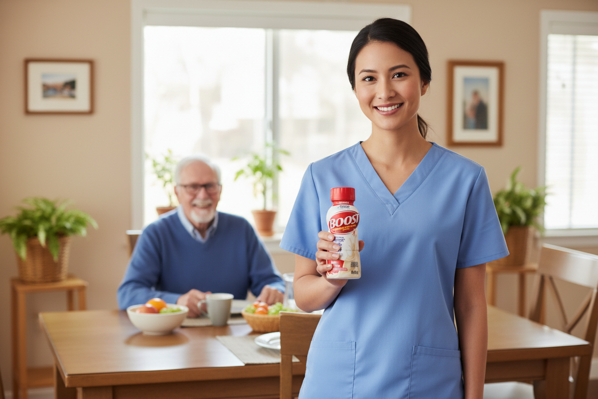 Boost Protein Drinks - Caregiver Scene