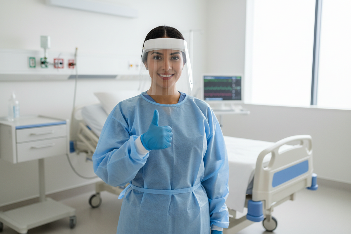 Fluid Resistant Gowns, Masks & Face Shields