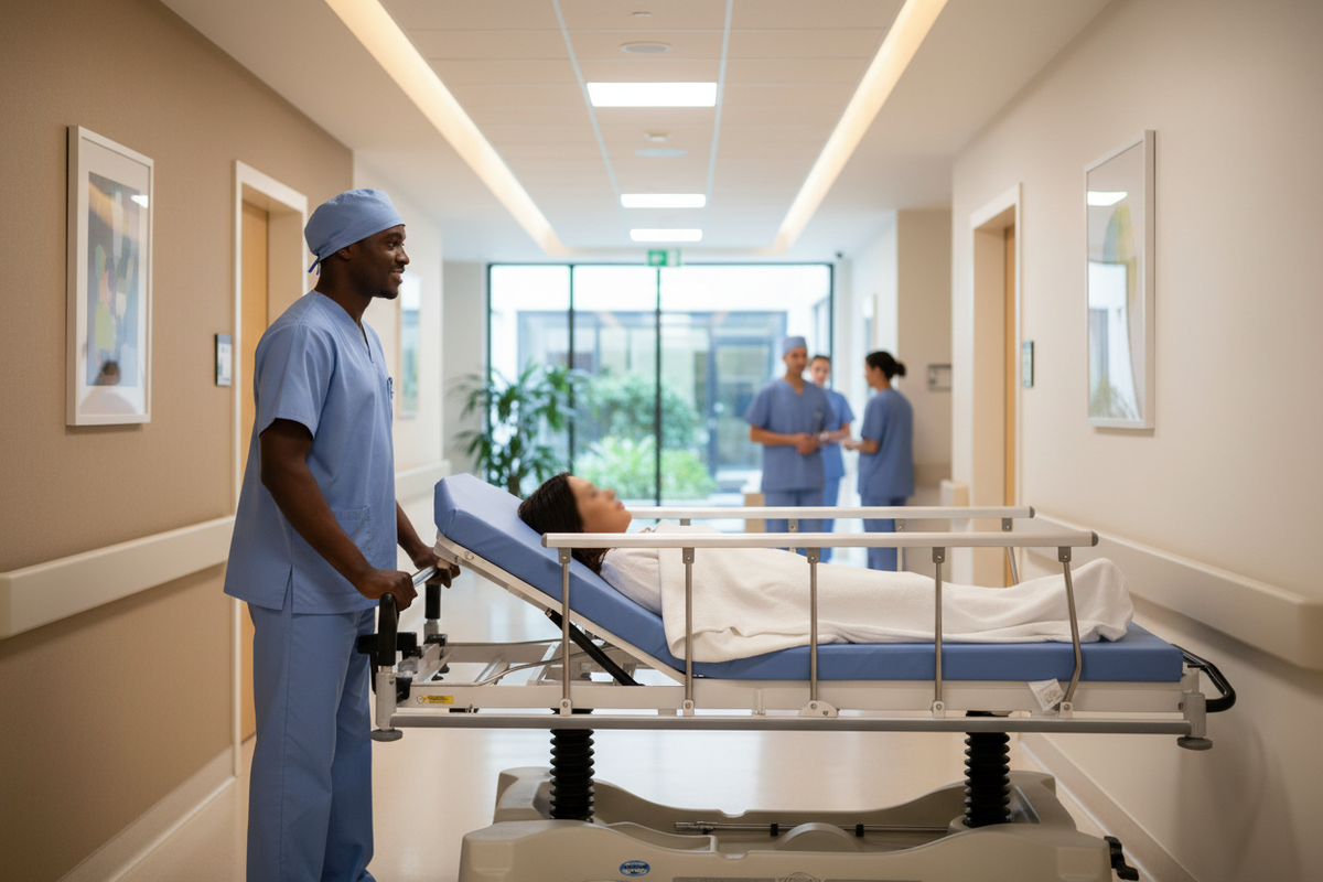 Transport Stretcher Hospital Scene