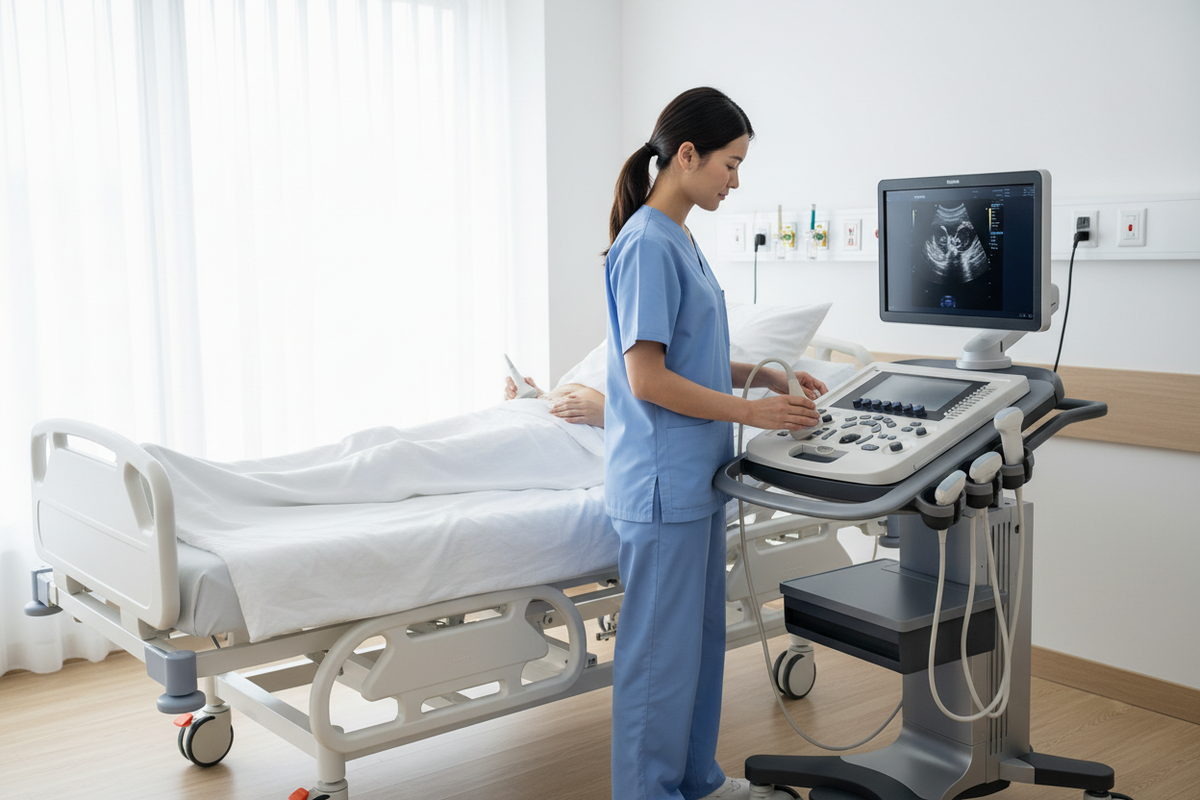 Ultrasound Unit in Hospital Room