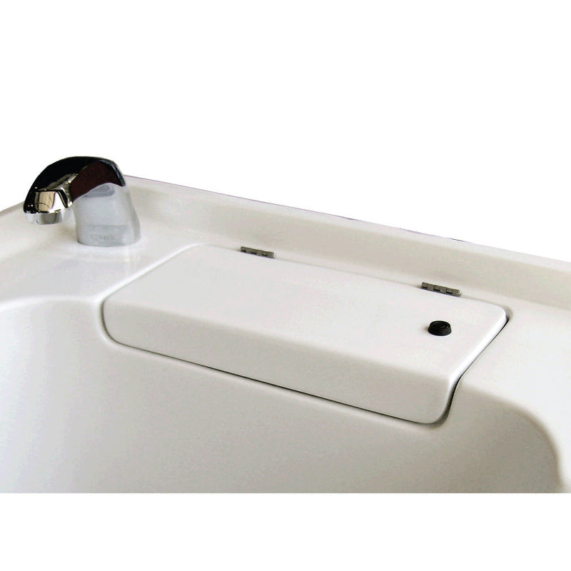 White bathtub with a silver faucet on a white background
