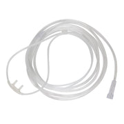 Coiled clear plastic tube on a white background
