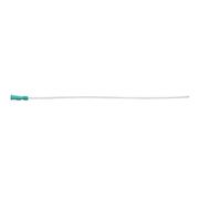 Long white rod with a green handle on a white background