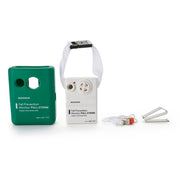 Two medical devices with a pull-string on a white background