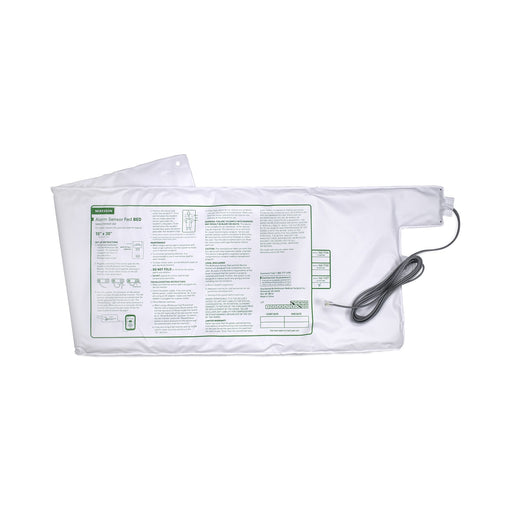 White heating pad with a cable on a white background