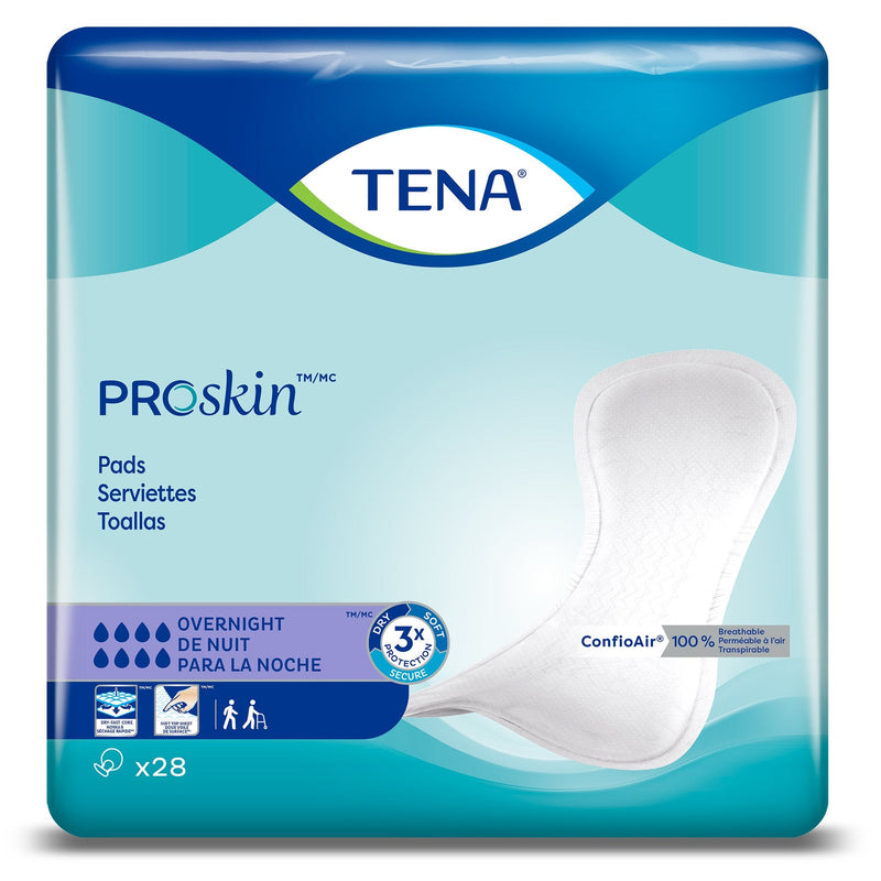 TENA ProSkin pads packaging with a blue and white design.