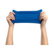 a blue Exercise Resistance Band being stretched