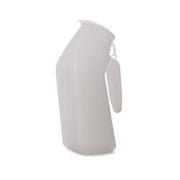 White male urinal on a white background