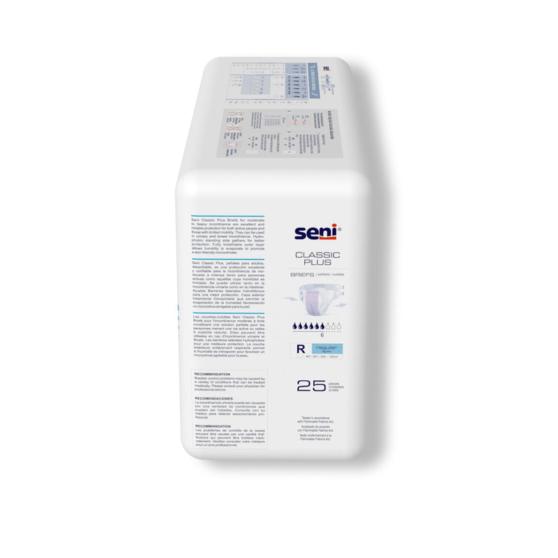 Pack of Seni Classic Plus medical products on a white background
