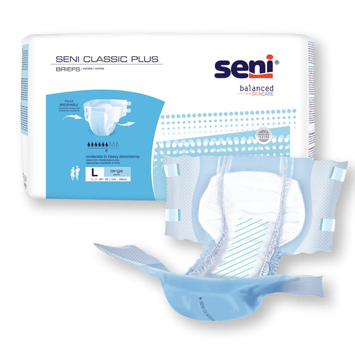 Seni Classic Plus adult diaper packaging on a white background