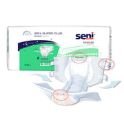 Seni Super Plus brief packaging with product illustration on a white background