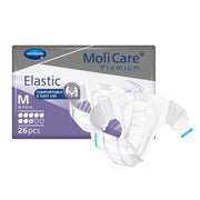 MoliCare Premium Elastic packaging with product illustration on a white background