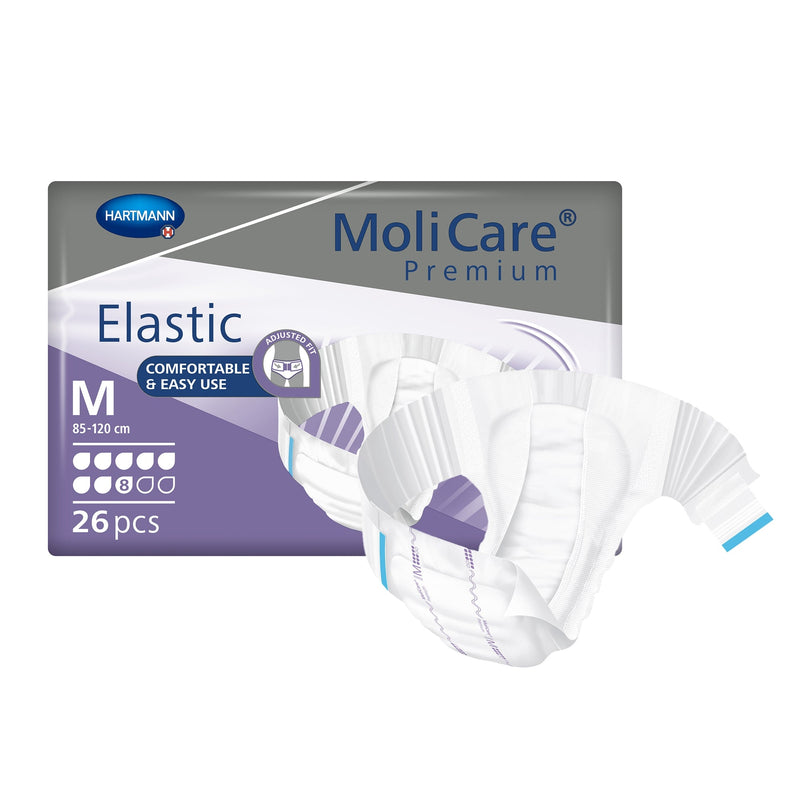 MoliCare Premium Elastic packaging with product illustration on a white background