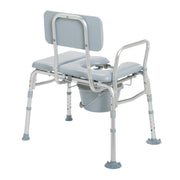 Medical commode chair with a white background