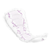 White pad with purple floral patterns on a white background