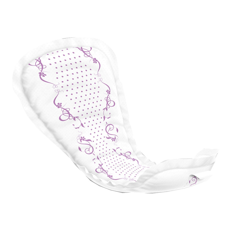 White pad with purple floral patterns on a white background