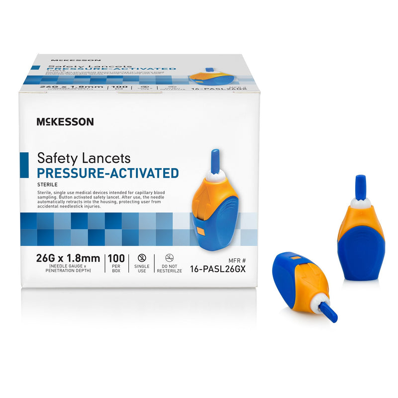 Box of Safety Lancet McKesson 26 Gauge Retractable Pressure Activated Finger
LANCET
