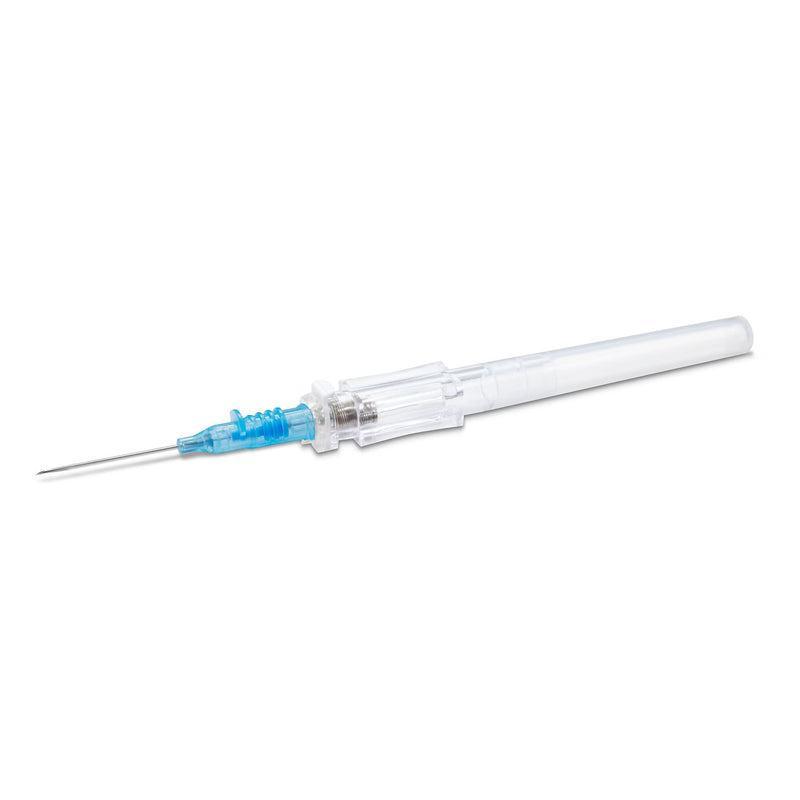 Peripheral IV Catheter McKesson Prevent® R 22 Gauge 1 Inch Polyurethane Straight Hub Blood Control Push Button Safety