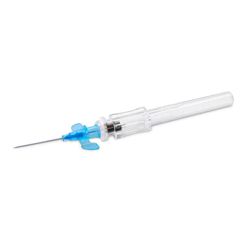 Peripheral IV Catheter McKesson Prevent® R 22 Gauge 1 Inch Polyurethane Straight Hub Blood Control Push Button Safety