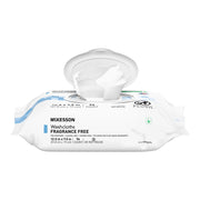 Pack of McKesson fragrance-free washcloths on a white background