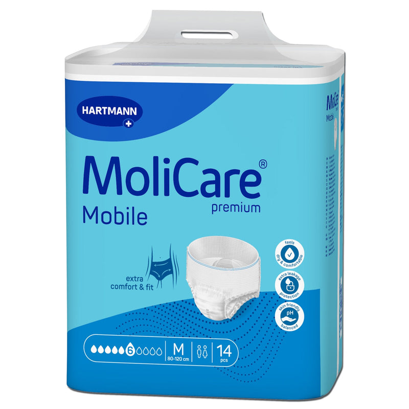 MoliCare Mobile packaging by Hartmann on a white background