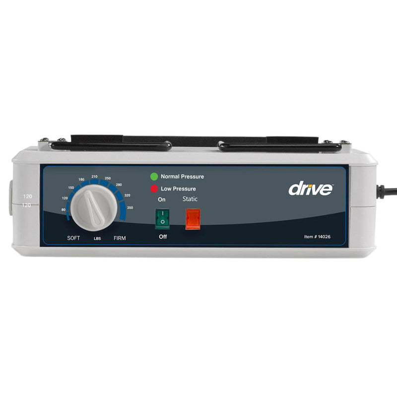 Control panel with a brand logo on a white background
