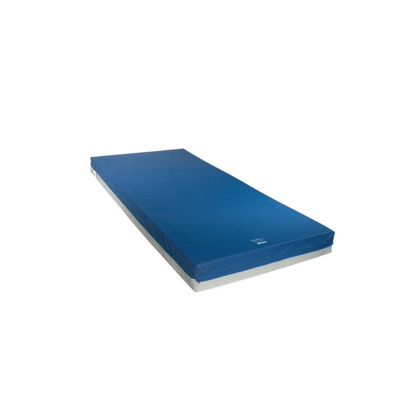 Blue foam mat on a white background
