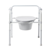 McKesson 3-in-1 Folding Steel Frame Commode with 8-Quart Bucket – 350 lb Capacity 146-11148N-4