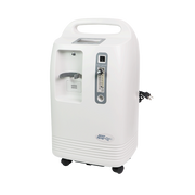 White oxygen concentrator with visible branding on a white background
