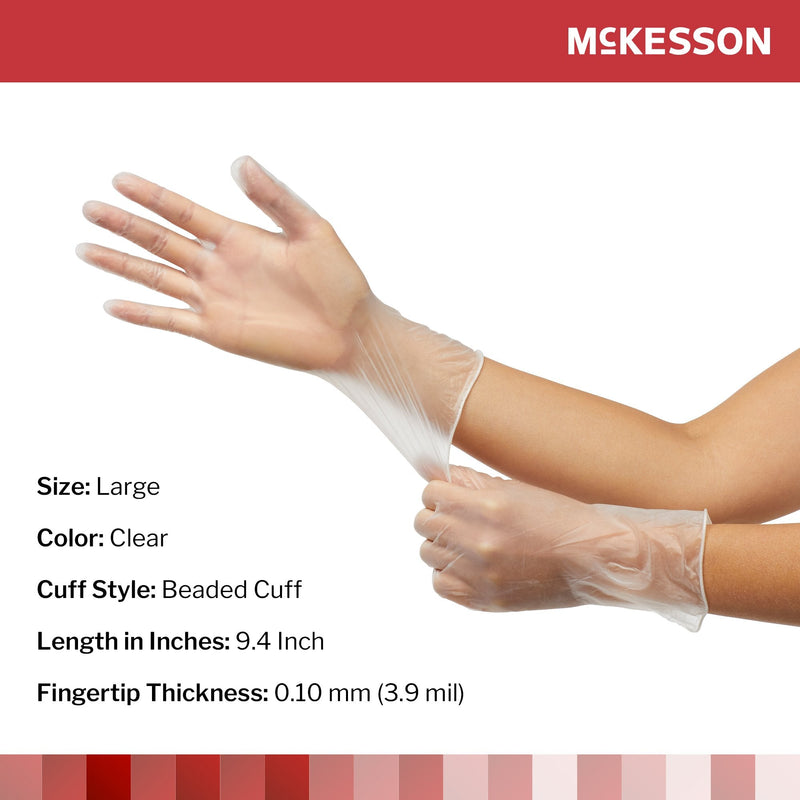 Ahhc Nonsterile Vinyl Standard Cuff Length Smooth Clear Not Rated