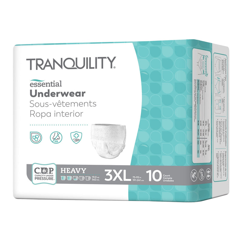 Tranquility Essential Heavy Absorbency Pull On Underwear 3X Large (Up To 95 Inch) Case Of 40
