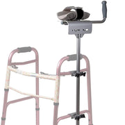 Walker with headrest attachment on a white background