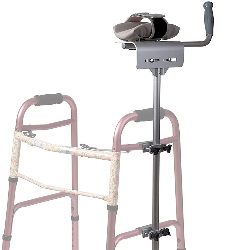 Walker with headrest attachment on a white background