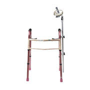 Pink walker with a mirror attachment on a white background