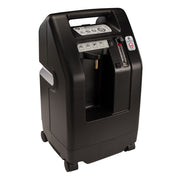 Black oxygen concentrator on a white background