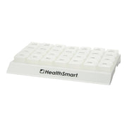 White pill organizer with 'HealthSmart' branding on a white background