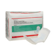 Package of Cardinal Health bladder control pads with a single pad displayed in front.