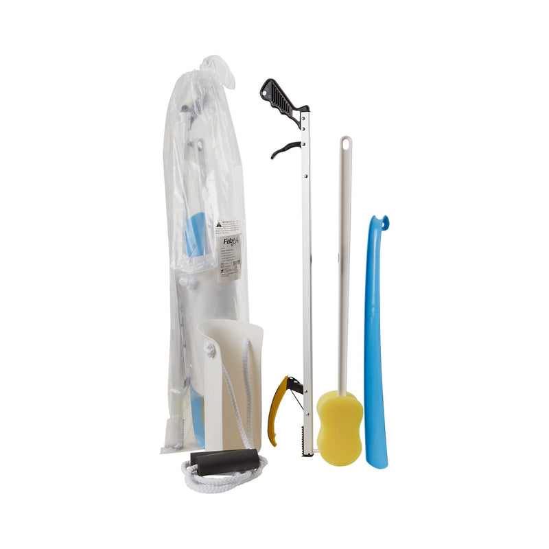 FabLife Standard Hip & Knee Aid Kit — Reacher, Sponge, Sock Aid & Shoehorn