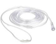 Clear silicone tube on a white background