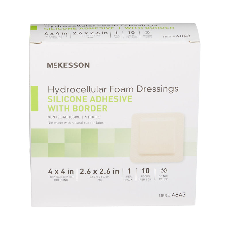 Mckesson Silicone Foam Dressing 7 Day Wear, Gentle Adhesive