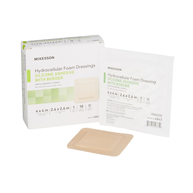 Mckesson Silicone Foam Dressing 7 Day Wear, Gentle Adhesive