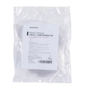 A packaged medical nasal cannula adult and contoured tip set by Microson, sealed in a clear plastic bag with a white paper insert label.