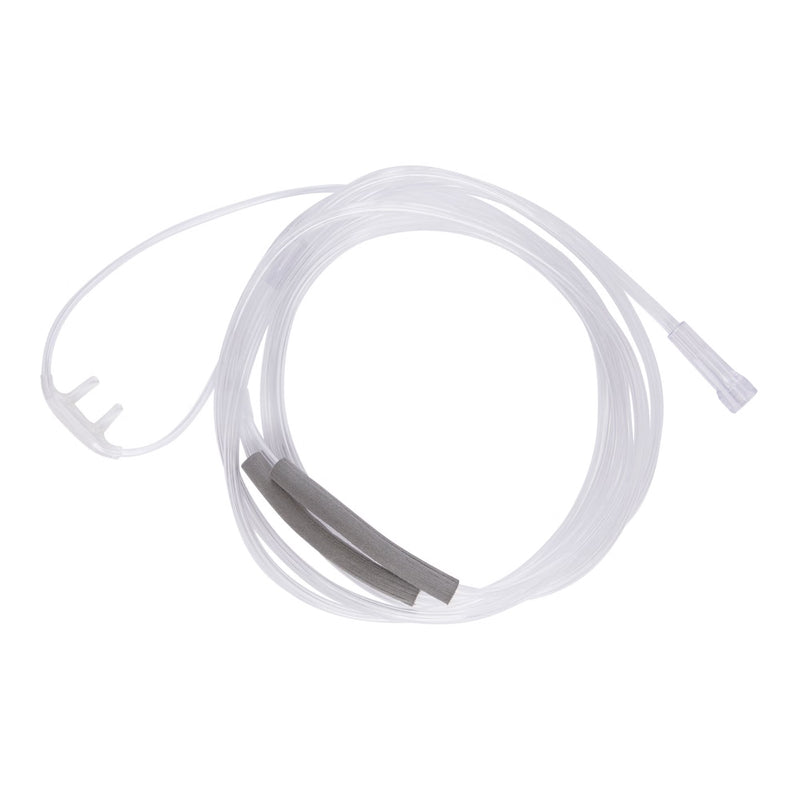 Clear plastic tube with a metal component on a white background