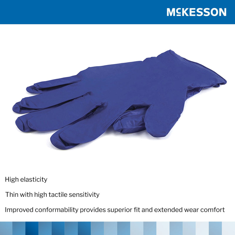 Mckesson Confiderm 3.0 Medium Blue Exam Glove 250/Box