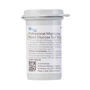 Container of TrueMetrix Pro Professional Monitoring Blood Glucose Test Strips on a white background
