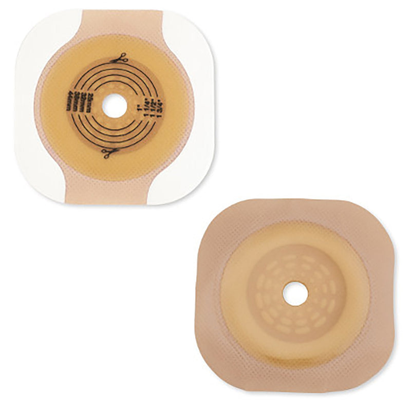Two medical adhesive patches on a white background