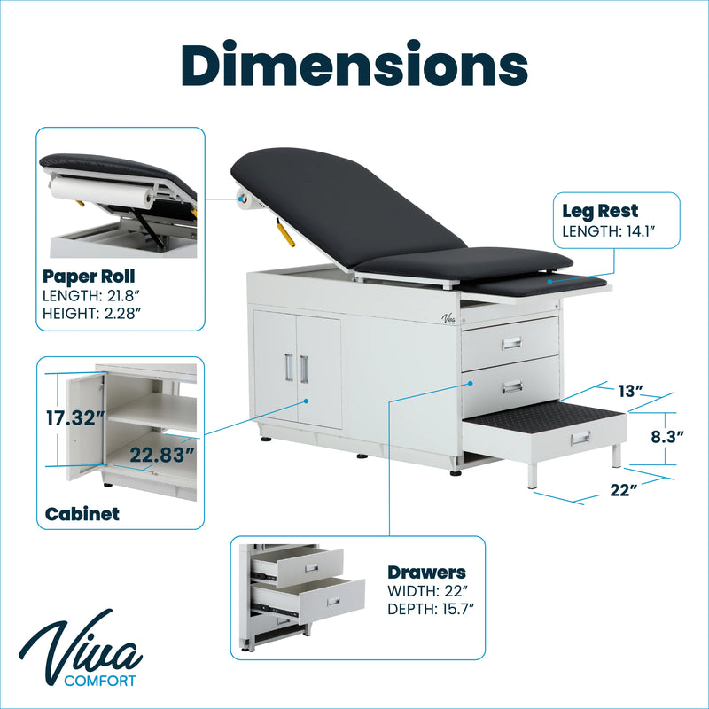 Viva Comfort Grande Steel Cabinet Exam Table