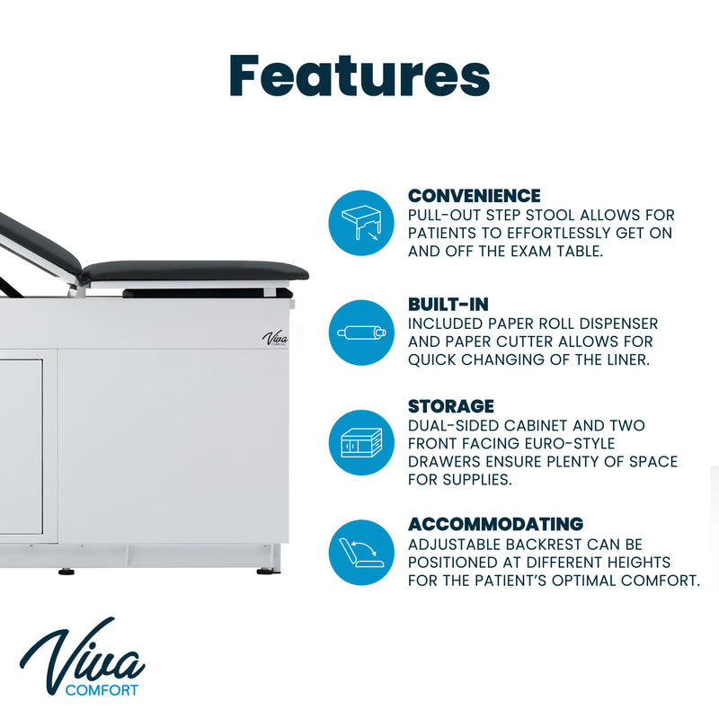 Viva Comfort Grande Steel Cabinet Exam Table