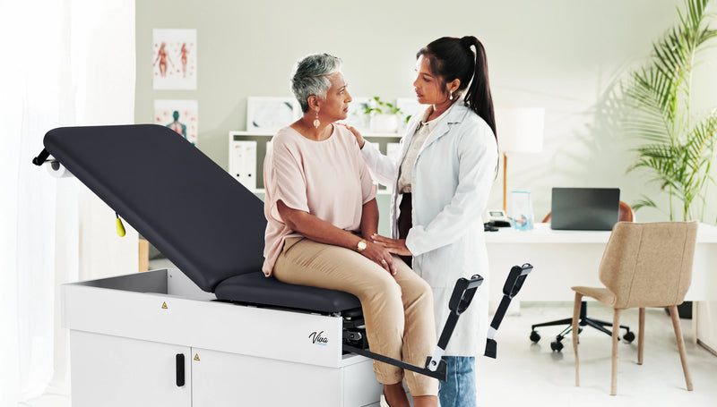 Viva Slim Line Exam Table with Stirrups