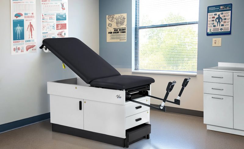 Viva Slim Line Exam Table with Stirrups